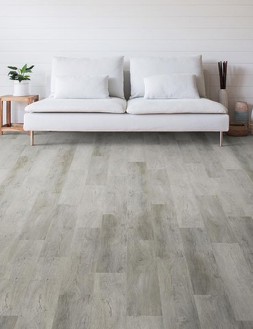 Living Room Gray Luxury Vinyl Plank - Robert's Flooring