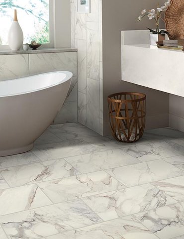 Bathroom Porcelain Marble Tile - Robert's Flooring