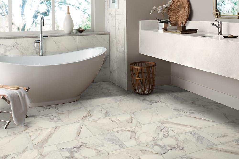 Bathroom Porcelain Marble Tile - Robert's Flooring